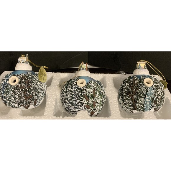 Thomas Kinkade Winter Memories Houses Ornament Collection Bradford Ed Victorian - Picture 5 of 7